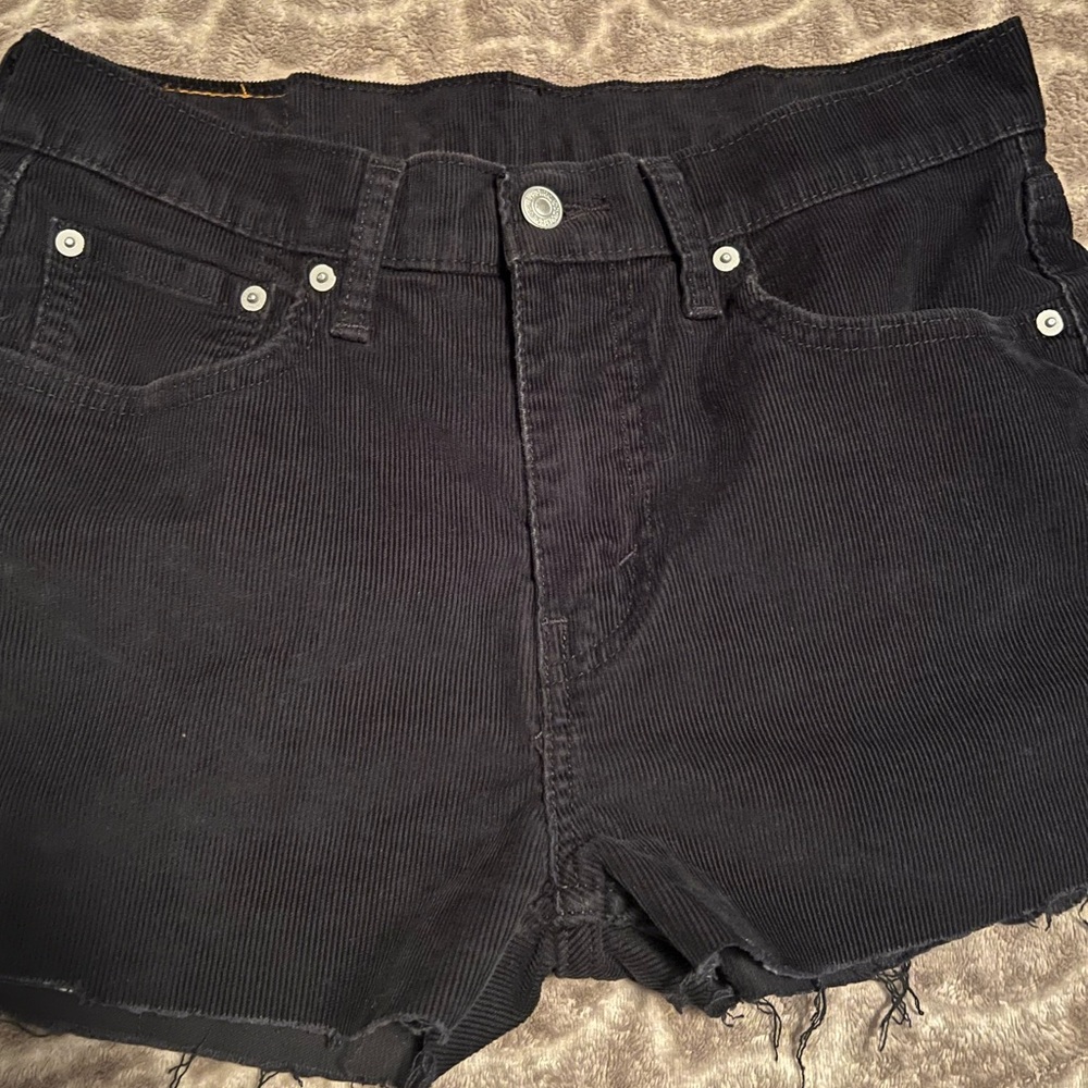 Black Levi corduroy shorts
